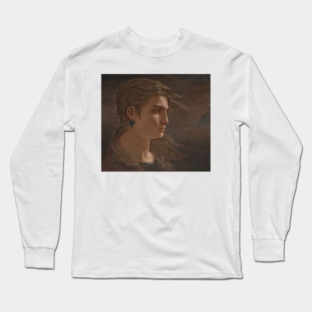 Head of Medusa by Elihu Vedder Long Sleeve T-Shirt by Classic Art Stall